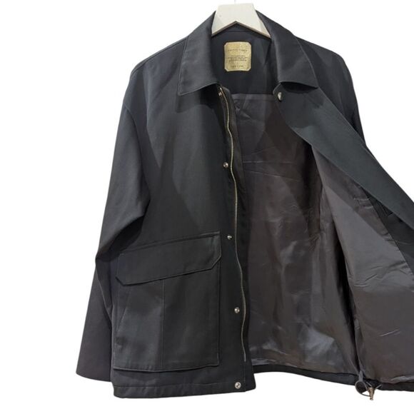United Tokyo Japan Men's Sz 1 Dark Grey Contemporary Utility Jacket Waterproof - Picture 8 of 11